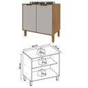 Ver imagem 4 de Cozinha Modulada 5 Peças 11 Portas 3 Gavetas s/ Tampo Paris Indekes
