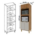 Ver imagem 2 de Cozinha Modulada 5 Peças 11 Portas 3 Gavetas s/ Tampo Paris Indekes