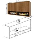 Ver imagem 5 de Cozinha Modulada 5 Peças 11 Portas 3 Gavetas s/ Tampo Paris Indekes