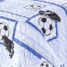 Colcha / Cobre Leito Futebol com Bolas e Chuteiras em Cama Solteiro em Algodão e Poliester com 04 - 2
