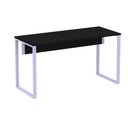 Ver imagem 1 de Mesa Escritório P25 Tub Pandin 150 Cm (larg) Tampo Mdp Preto Pé Aço Tubular Lilás