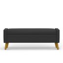 Ver imagem 1 de Recamier Bau Londres 1,20m Suede Preto - Clique Decor Clique Decorações