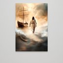 Ver imagem 3 de Quadro Decorativo Jesus Andando sobre As Águas Sala Quarto Casa Escritório
