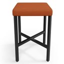 Ver imagem 6 de Kit 06 Banquetas Baixa Bar Cozinha Sala de Jantar Preto Stella L02 Tecido Terracota - Lyam Decor