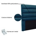 Ver imagem 3 de Cabeceira Queen 1,60m La Italiana Veludo Azul Marinho