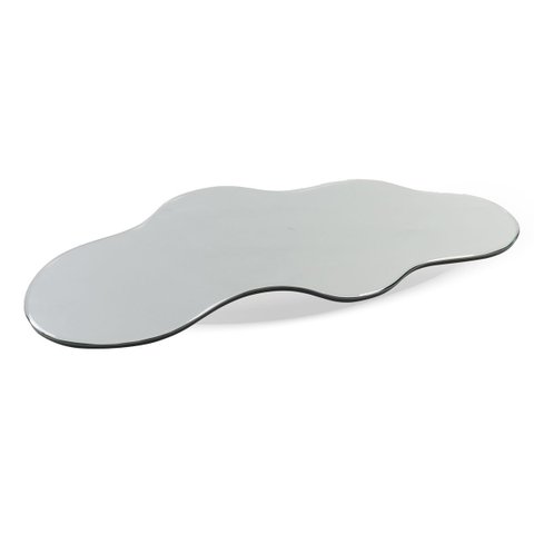 Bandeja Decorativa Orgânica em Vidro Espelhado 57cm Kv0328 Btc