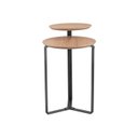 Ver imagem 3 de Mesa de Centro Orgânica Dois Tampos Chanfrada 44cm Pé Metal Móvel na Caixa