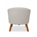Ver imagem 7 de Poltrona Sala Decorativa Kit 2 Stella Pé Madeira Trapézio Castanho Linho Cinza D03 - D’Rossi