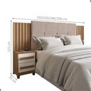 Ver imagem 3 de Cabeceira Terra Nobre King Fixação no Box Estofada Cinamomo Off White RV Móveis