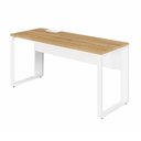 Ver imagem 7 de Mesa de Escritório Retangular Plataforma de Trabalho Moderno sem Gavetas 120cm Macadâmia com