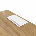 Ver imagem 6 de Mesa de Escritório Retangular Plataforma de Trabalho Moderno sem Gavetas 120cm Macadâmia com