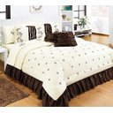 Ver imagem 1 de Cobre Leito Queen Renascence Tabaco Pequenas Flores com 7 peças