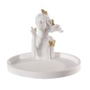 Ver imagem 1 de Porta Joia Menina com Borboletas em Branco e Dourado 8x11x11cm
