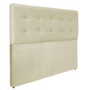 Ver imagem 1 de Cabeceira Botões Cama Box Estofada Luxo Suede Rbl:solteiro Tradicional/bege