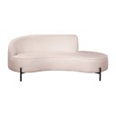 Ver imagem 2 de Sofá Curvo 3 Lugares 180cm Braço Dir. Thommy Pés Preto Linho Off White - Nexta Casa
