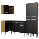 Ver imagem 3 de Armário de Cozinha Completa de Canto 293cm Rustic/Preto Emilly Music Madesa 02