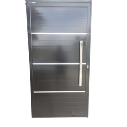 Porta de Alumínio Lambri Duplo 210x90 C/ Puxador Completa - 1