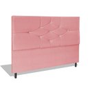 Ver imagem 1 de Cabeceira Estofada Box Casal Encosto para Cama Audi X1 144x126 Rosa