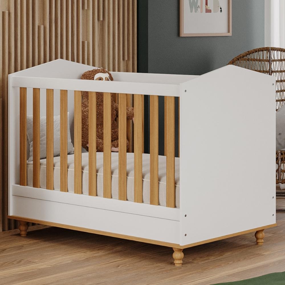 Berço Americano 100% Mdf 3 em 1 Mini Cama Montessoriana Branco - 2