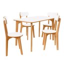 Ver imagem 1 de Conjunto Life Design Mesa 4 Cadeiras:Branco