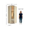 Módulo Guarda-Roupa Canto Innova Reflecta 1 Porta com LED 100% MDF - 12