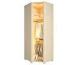 Ver imagem 4 de Módulo Guarda-Roupa Canto Innova Reflecta 1 Porta com LED 100% MDF Bege/Off White