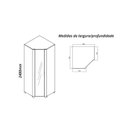 Ver imagem 3 de Módulo Guarda-Roupa Canto Innova Reflecta 1 Porta com LED 100% MDF Bege/Off White