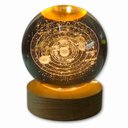 Ver imagem 1 de Luminária Abajur Usb Enfeite Decorativo Esfera de Vidro 3d com Led Planetário Quarto:mundo