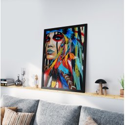 Quadro Decorativo Moldura Preta 30x40cm India Art - 1