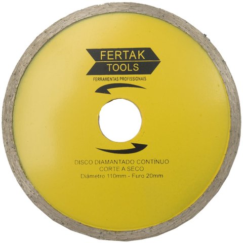 Disco de Corte Diamantado Continuo 110x20mm | Fertak