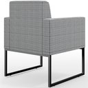 Ver mais imagens de Kit 03 Poltronas Decorativas Sala Base fixa Metal Helô L02 Pied Poule - Lyam Decor