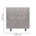 Ver imagem 3 de Cabeceira Estofada Cama Box Solteiro 100cm Istambul Corino Cinza Claro- Mabe Magazine
