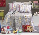 Ver imagem 1 de Jogo de Cama Infantil 100% Algodão 3 Peças Game Cinza Santista