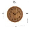 Relógio de Parede Plástico Basic Wood 25 X 3,5 Cm - 7