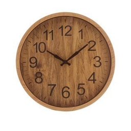 Relógio de Parede Plástico Basic Wood 25 X 3,5 Cm - 1