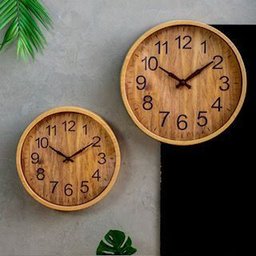 Relógio de Parede Plástico Basic Wood 25 X 3,5 Cm - 6