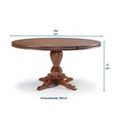 Ver imagem 3 de Mesa de Jantar Redonda 156x156cm Manchester Linz Móveis - Imbuia Glazer