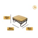 Ver imagem 6 de Sofá Milão 2 Lugares e Mesa com Tampo de Madeira em Alumínio e Corda Sintética para Área, Edí - Cinz