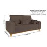 Sofa M39 2,10 Cm Tec-102 Marrom Luks Estofados - 4