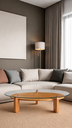 Ver imagem 1 de Mesa de Centro Prisma MDF Lamina Natural Tampo Vidro