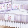 Kit Enxoval / Berço Bebê Menina Aninha Lilás com 9 peças Algodão - 2