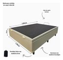Ver imagem 7 de Cama Box Casal com Baú – Suede Bege, Blindada, Pistão a Gás – 138x188 Cm