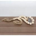 Ver imagem 4 de Colar De Madeira Artesanal Decorativo De Mesa Adorno 42cm