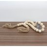 Colar De Madeira Artesanal Decorativo De Mesa Adorno 42cm - 4