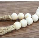 Ver imagem 3 de Colar De Madeira Artesanal Decorativo De Mesa Adorno 42cm