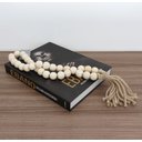 Ver imagem 5 de Colar De Madeira Artesanal Decorativo De Mesa Adorno 42cm