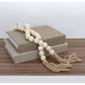 Colar De Madeira Artesanal Decorativo De Mesa Adorno 42cm