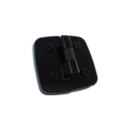 1129 - Dobradiça dupla automática v/v para porta de vidro temperado blindex Preto - 2 unidades - 2