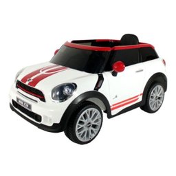 Carro Elétrico Infantil Mini Paceman 12V - Branco E Vermelho - 1 Carro Elétrico Infantil Mini Paceman 12V - Branco E Vermelho - 1