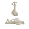 Conjunto de Esculturas decorativas Mulher 2 Bege Gran Belo - 1